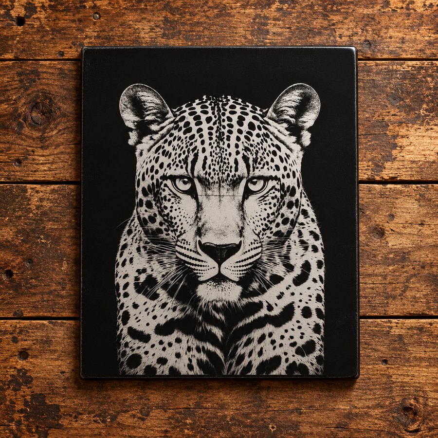 Leopard Engraved Ceramic Tile