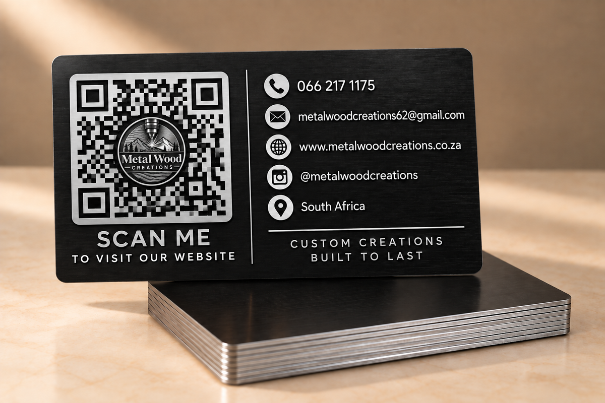 Personalized Engraved Metal Business Card