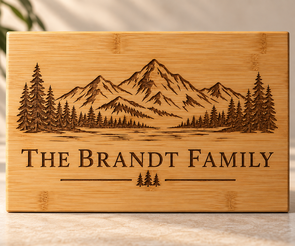 Personalized Engraved Bamboo Cutting Board