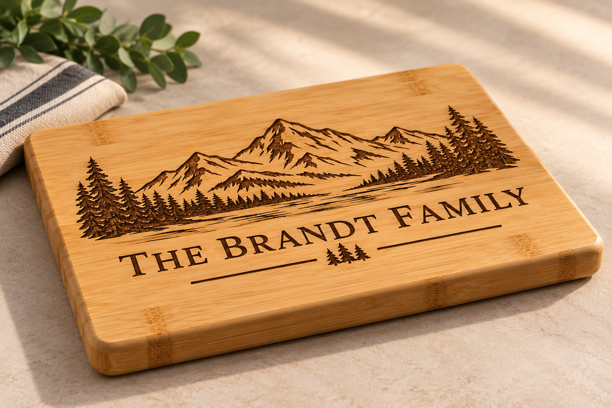 Personalized Engraved Bamboo Cutting Board