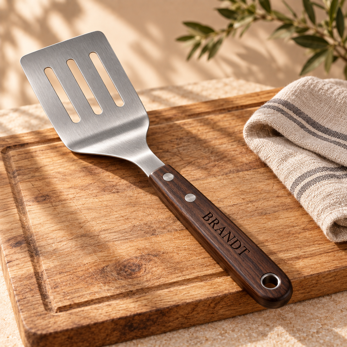 Personalized engraved braai spatula – view 3
